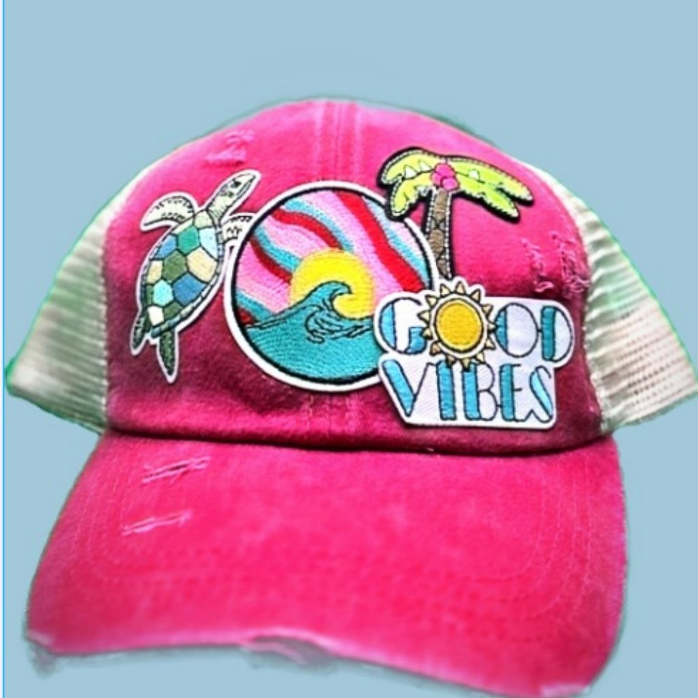 Good Vibes Summertime Patch Hat